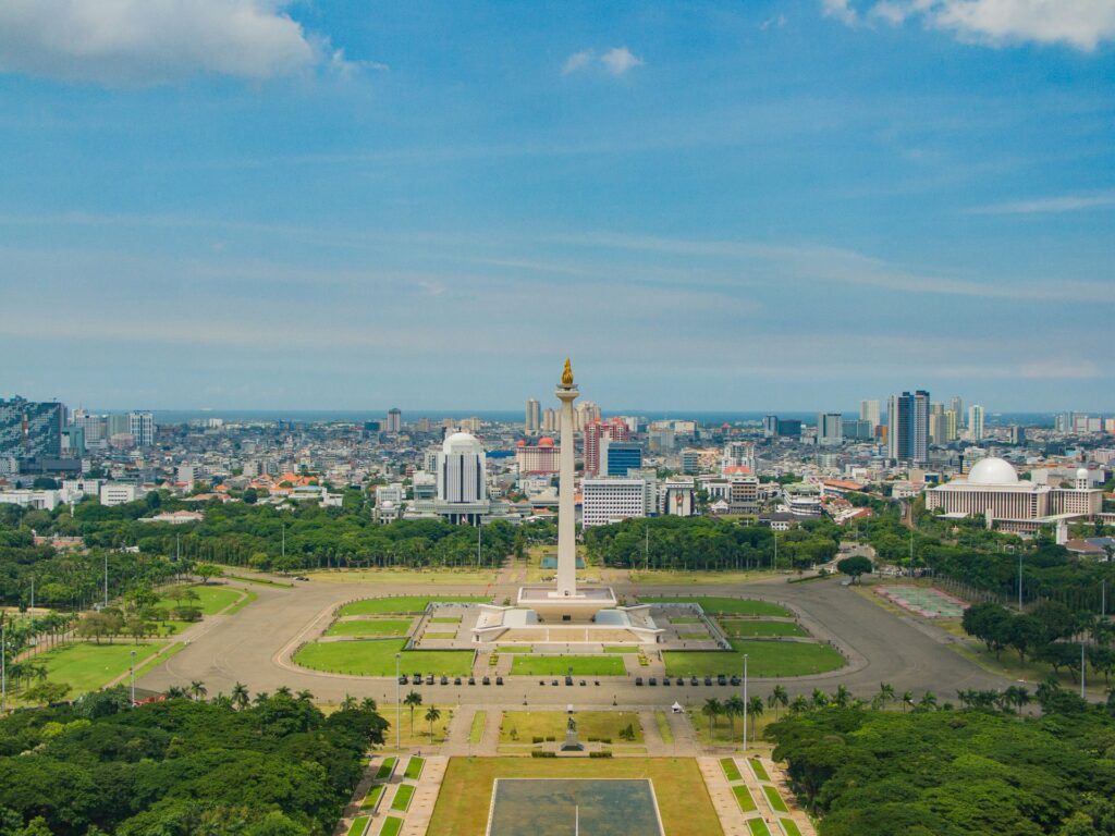 Praça pública na Indonésia