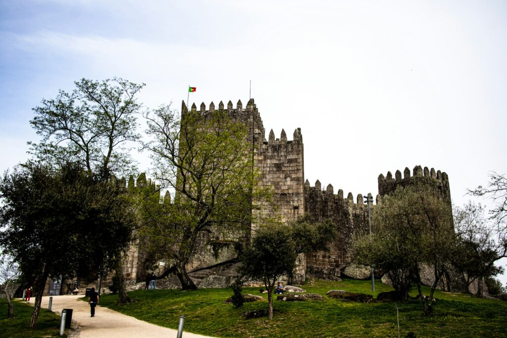 Castelo de Guimarães no distrito de Braga